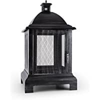 Blumfeldt Loreo - Chimenea de jardín- Brasero- Horno de Exterior- Acero pavonado- Protección antichispas- Diseño de…
